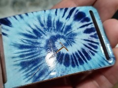 GRIP6 BELT BUCKLE – BLUE TIE DIE – GLOSS – 1.5 INCH WIDE
