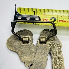 Vintage 1980 Baron BLUEGRASS Belt Buckle #6231 Solid Brass Banjo & Guitar