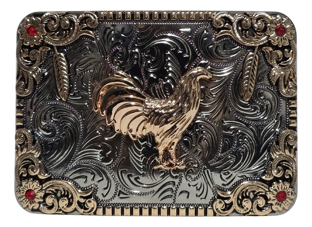 Mexican Gallo Chicken Charro Cowboy Belt Buckle Hebilla Vaquera Made In Mexico