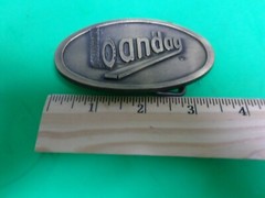 Vintage Brass Bandag Belt Buckle, 3 5/8&Prime; X 1-7/8 INCH