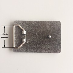 Antique Brushed Silver Rectangle Blank Belt Buckle for Engraving also US Stock