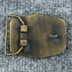 Vintage RN Registered Nurse Belt Buckle Brass Enamel Caduceus Medical Gift 2×3