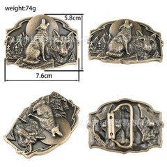 Wolf belt buckle for men&rsquo;s Western cowboy motorcycle riding