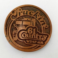 Truckin Radio Belt Buckle 61 WDAF AM Vintage Road Music Musician Western