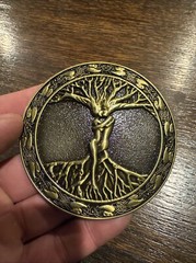 Tree of Life Belt Buckle Collector Christian Catholic Patriot Patina Collector