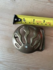 Vintage DUNCAN LAURIE Sunrise Rays Belt Buckle 1970 Signed Star Buckle Hippie