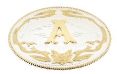 Initial A Letter a Belt Buckle New Men Women Western Really Cowboy Gold Metal