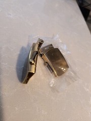 2 Solid Brass Military Web Belt Buckle 1.25&Prime; Made in USA. New in plastic Bag.