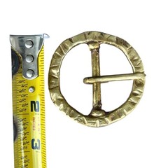 Handmade Solid Brass Belt Buckle USA | 1.5&Prime; « CIRCLE of LIFE » Artisan Buckle Men