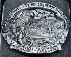 Harley-Davidson 1994 Pewter Commemorative Eagle Buckle Set by Baron