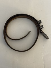 Chacon Unisex Size 30 Red or Brown Leather Sterling Silver Buckle Belt