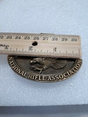 National Rifle Association Golden Eagles Belt Buckle 3&Prime; made in usa