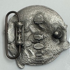 Bergamot 1994 Toon Time Cat Belt Buckle Pewter Made in USA G 77
