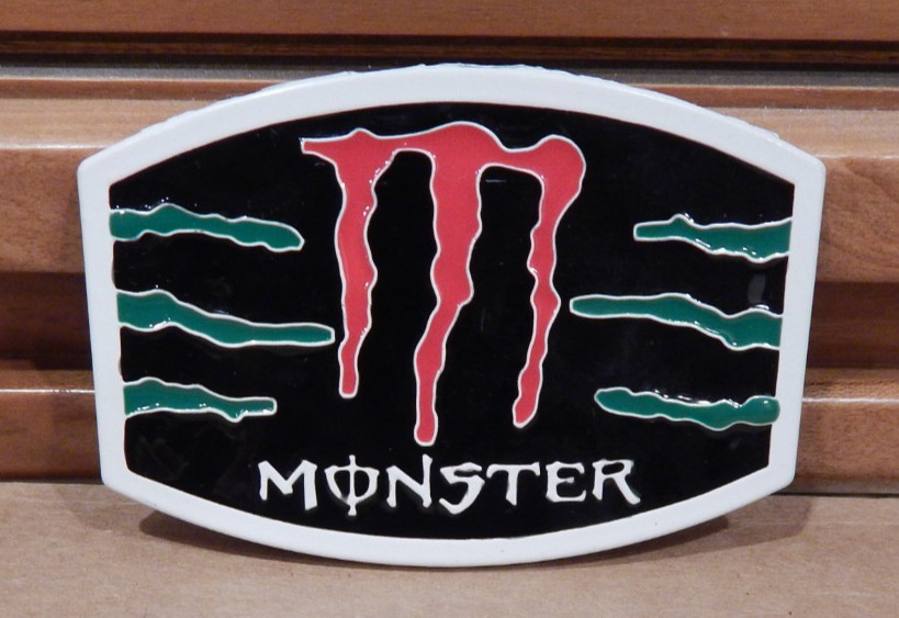 NEW!! Monster Energy Drink Logo Metal Belt Buckle Red Green
