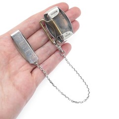 HICKOK Sterling Silver Antique Beltogram Pocket Watch Belt Buckle & Loop Chain