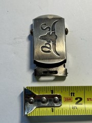 Military Style Longhorn Steer Slide Style Belt Buckle