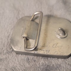 Vintage Bill Callahan Signed Bass Buckle Belt Wildlife in Pewter.