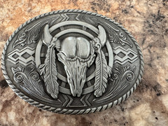 Western Skull Head Belt Buckle