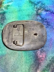 VTG Brass Belt Buckle Harold I. Bowman & Sons Horse Equestrian Western Cowboy