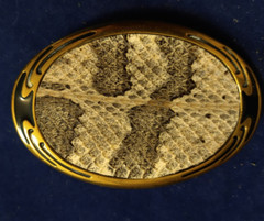 Real Canebrake/Timber Rattlesnake Insert Belt Buckle made in USA