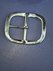 Lot of 21 (x9)CHROME FINISH & (x12)SOLID BRASS BELT BUCKLES FITS 1 »-1.25 »Belt