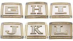 Initial Letter New Men Women A B C D G J R S T Western Cowboy Bling Belt Buckles