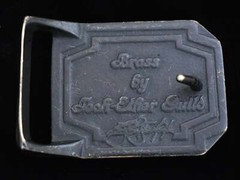 Rare Tech Ether Guild Scottish Sentry Bagpipes Solid Brass Vintage Belt Buckle