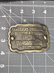 NRA Whittington Center Belt Buckle 20 Year Anniversary 1973-1993 USA Made