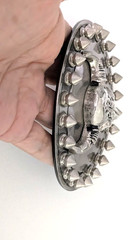 Lorn Horn Western ovan Smooth Edge Belt Buckle Stainless steel gothic punk style