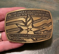 American Veterans Disabled for Life Memorial 2006 Sponsor Belt Buckle