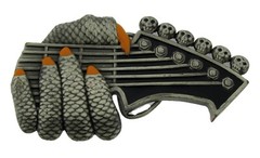Tatoos Skull Metal Belt Buckle Halloween Party Women Mens Costume Gift Guitar