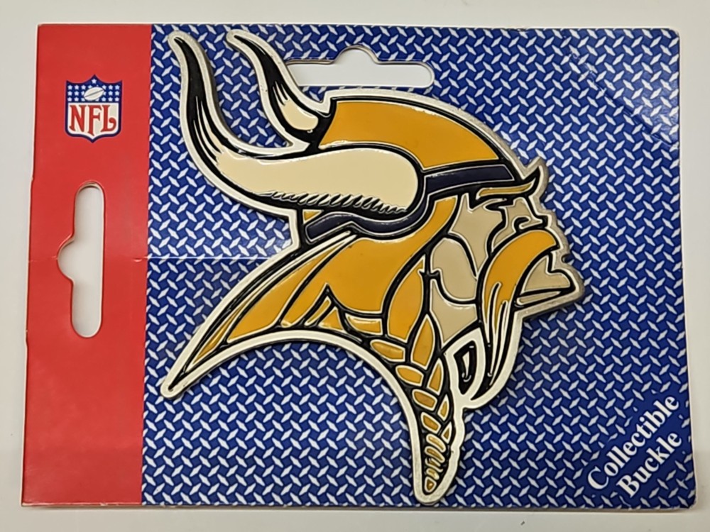 Vintage 2004 Great American Products Minnesota Vikings NFL Belt Buckle New