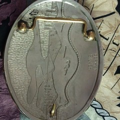 Men&rsquo;s Western Oval Belt Buckle Floral Engraved 2-Tone Antique 1.5in MPN 1973