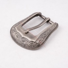 1 Inch Antique Western Cowboy Flower Engraved Leathercraft Belt Buckle 3 Pcs Set