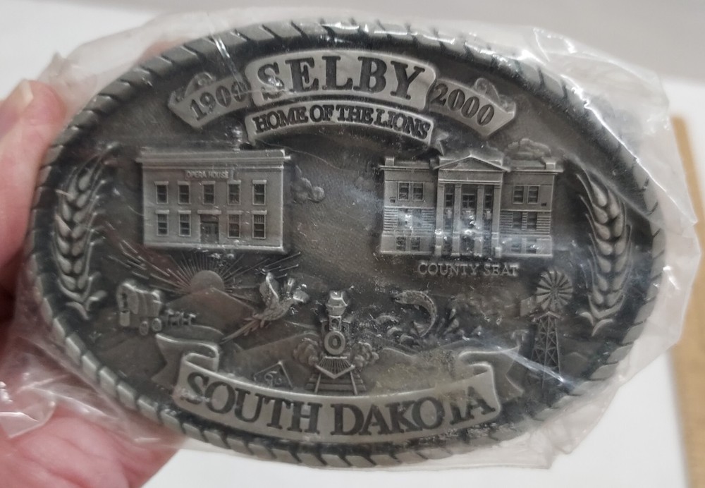 2000 – SELBY, SOUTH DAKOTA – #d – belt BUCKLE – listing #6874