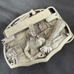 Vintage 90s Arroyo Grande Firefighters Belt Buckle 3&Prime; Limited Edition Made USA