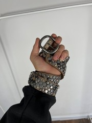 Vintage Studded Punk Rock Belt 105cm 41in Goth Metal Rivet Buckle