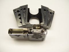 Belt Buckle Lighter, Cards, Ace, Royal Flush, Poker, Fits: Belt width 1.5&Prime;