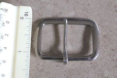 Nickel / Silver Coined End Bar Buckle fits up to 1 1/2&Prime; belt buckle lot of 5