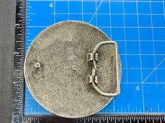Round Hippy Punk Vibe Silver & Black Color Reel Of Tape Belt Buckle