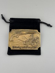 Signed Colt 1860 Army Revolver Belt Buckle Second Edition Americana