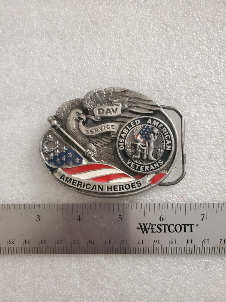 Vintage US The National Guard American Heroes Belt Buckle