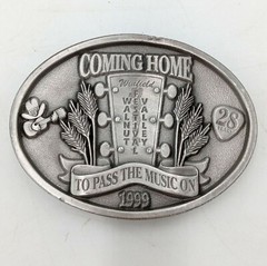 Walnut Valley Bluegrass Belt Buckle Festival Vintage 1999 RARE Winfield Kansas