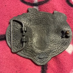 Vintage Y2K Hurley Gothic Skull Metal Belt Buckle [READ DESC.]
