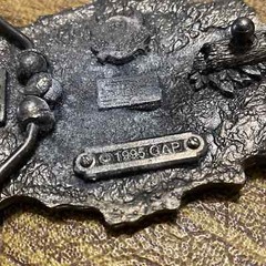 Vintage Solid Pewter Tone Ducks Geese Great American Buckle Company Belt Buckle