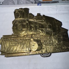583 Locomotive Engine RAILROAD BELT BUCKLE Rare Free Shipping