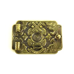Brass belt buckle Sun, Ornamental, Christian, Ukrainian traditional cross amulet