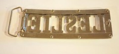 Wide Bling Rhinestone Name Belt Buckle Leslie 5-1/2&Prime; wide x 1-1/2&Prime; 1-1/8&Prime; Belt