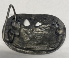Vintage Men’s Belt Buckle 1990 C+J INC. Deer Theme Nice! Made un USA