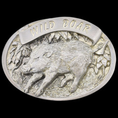 Wild Boar Pig Hog Vintage Belt Buckle